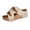 Beige, variant on Clearence Women’s Cork Wedge Buckle Sandals Summer Beach Slides with Thick Lightweight Sole Adjustable Single Strap Non-Slip Traction Comfortable Casual Outdoor Shoes