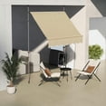 thumbnail image 4 of YYAo Patio Awnings Sun Shade Shelter, Patio Awnings, 6.5' x 4' Manual Retractable Awning, Non-Screw Patio Awning, UV Resistant, Beige, 4 of 11
