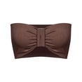 thumbnail image 3 of Bandeau Tops for Women Non Seamless Strapless Tube Top Bra Soft Stretchy Casual Crop Tops, 3 of 5