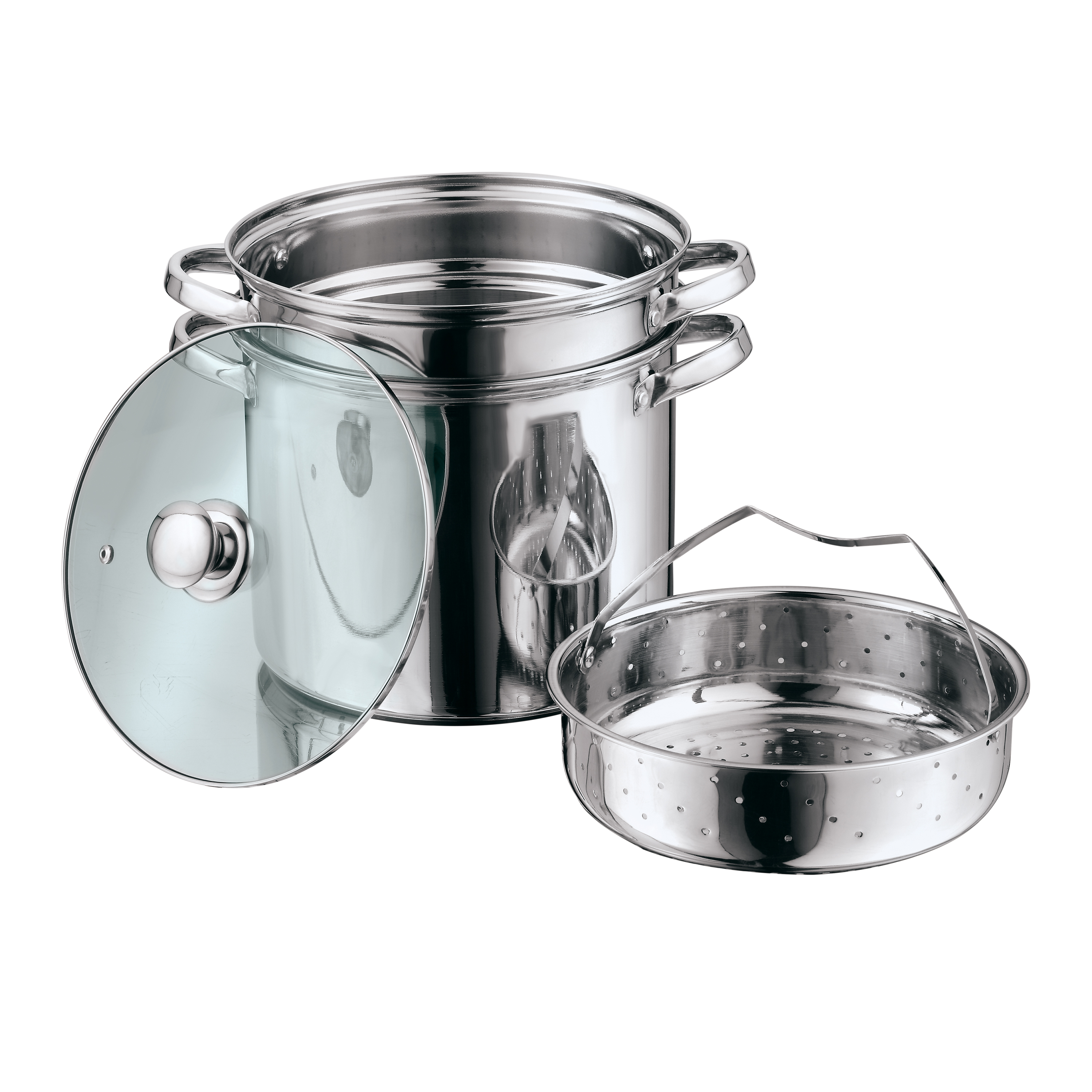 Mainstays Stainless Steel 8 Quart Multi-Cooker Stock pot with Lid - image 3 of 6