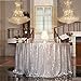 thumbnail image 3 of PartyDelight Silver Sequin Tablecloth Round 108" Table Linen for Wedding, Banquet, Party, 3 of 4