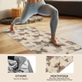 thumbnail image 4 of Beige Highland Cow Fence Pattern Hot Yoga Mat Towel Non Slip for Hot Yoga - Quick-Drying Yoga Mat Cover with 4 Corner Pockets with Travel Bag - Hot Yoga Towel Non Slip 74"x26", 4 of 6