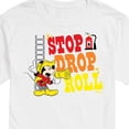 thumbnail image 3 of Disney - Firefighter Mickey - Stop, Drop, & Roll - Men's Short Sleeve Graphic T-Shirt, 3 of 5