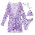 thumbnail image 1 of Gibobby Trajes de Baño para Mujer Bikini Sexy 2023, traje de baño para mujer, juego de Bikini estilo Push Up, traje de baño brasileño con Tanga, ropa de (Morado,G), 1 of 5