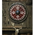 thumbnail image 4 of Medievak Viking Shield Uhtred Last Kingdom Authentic Viking Shield 24 Inch Wooden Round Shield Wall Decor, 4 of 4