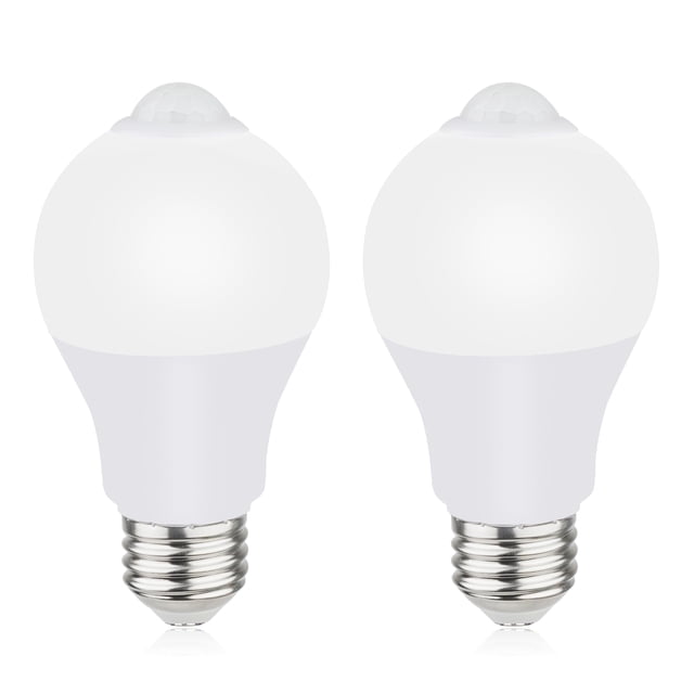 Bombillas con sensor de movimiento GREENIC 9W 800 lm 5000K E26, paquete de 2