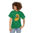 thumbnail image 2 of Flatten smiley face graphic t shirt Unisex Heavy Cotton Tee, 2 of 8