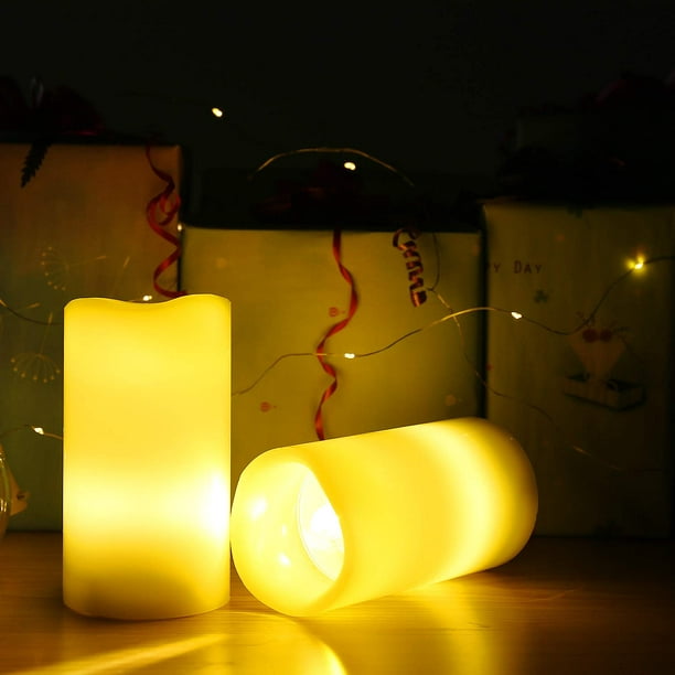 30x Bougies LED électriques Lumière scintillante Blanc chaud avec