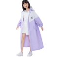 thumbnail image 2 of UACY Kids Rain Poncho with Hood Reusable Rain Jacket Lightweight & Durable Raincoats for Boys and Girls for Travel Outdoor (Purple, 8-12 Years), 2 of 4