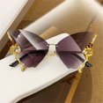 thumbnail image 2 of Luxury  Butterfly Sunglasses Vintage Rimless Oversized Sun Glasses Ladies Eyewear, 2 of 7