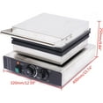 thumbnail image 6 of Commercial 2KW Waffle Maker Stainless Steel Non-stick Waffle Baking Machine 110V, 6 of 8