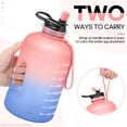 thumbnail image 5 of GEDUX 64oz Half Gallon Motivational Water Bottle with 2 Lids (Chug and Straw), BPA Free Sports Drink Water Jug with Time Marker for Camping Sports Workouts and Outdoor Activity, 5 of 7