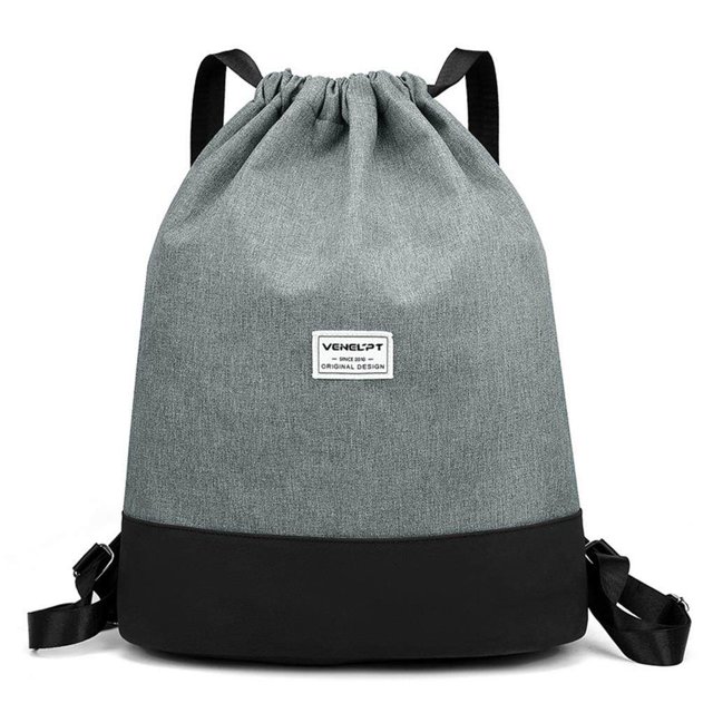 pitrice Drawstring Backpack Daypack Waterproof Gymsack Sports Gym Bag Pouch Backpack with Inner Zipper Pocket for Women Men