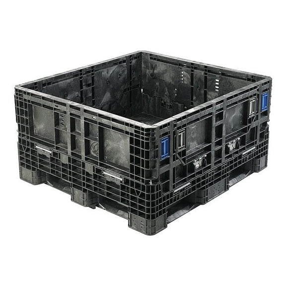 Collapible Container Collapsible Bulk Container 28.9 cu ft Volume Cap., 48 in L, 45 in W, 34 ...