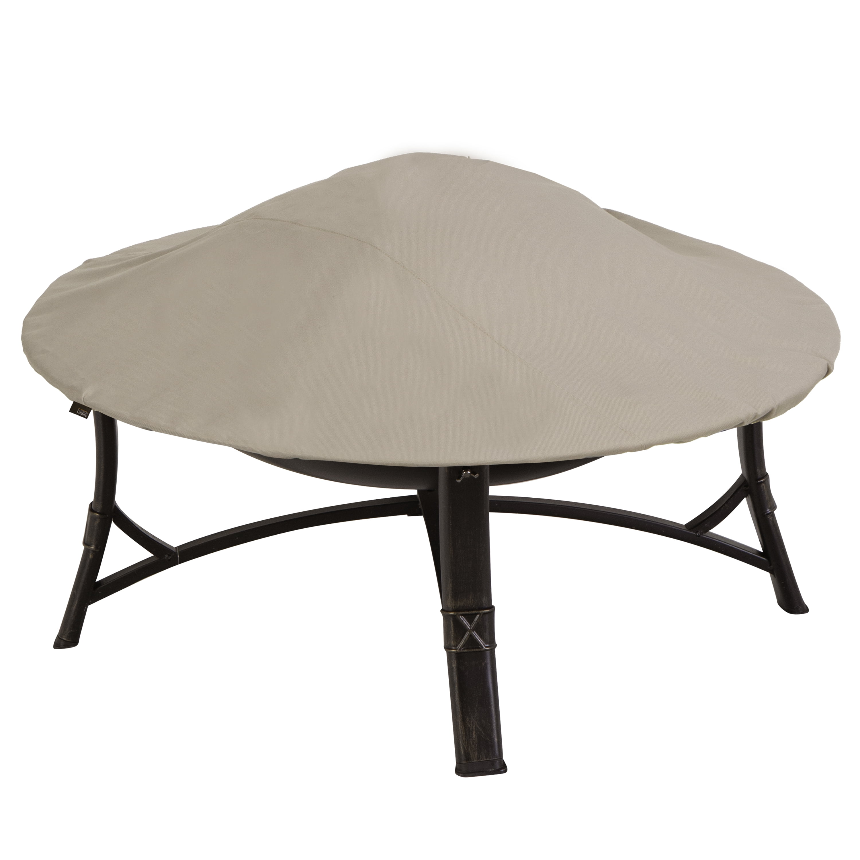 Modern Leisure Chalet Outdoor Patio Round Firepit Cover, Fits up to 44