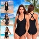 thumbnail image 5 of traje de baño de una pieza Jumpingount Retro Vintage para mujer negro XL, 5 of 6