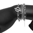 thumbnail image 4 of Conjunto de pulseras de cadena delicada para mujer con cuentas de moda ajustables, 4 of 5