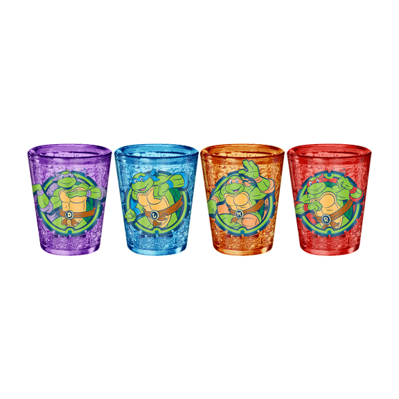 TMNT Shell Character Poses 4pc Plastic Freeze Gel Mini Cup