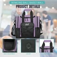 thumbnail image 4 of WOLT | Single Bowling Ball Tote Bag--Shoes up to Mens Size 14 Polyester Purple, 4 of 6