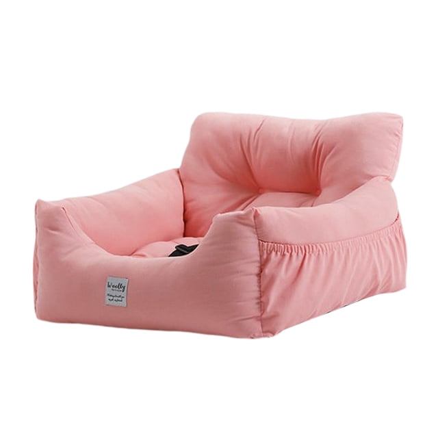 Carrier De Coche Para Perros Suave Cómodo Mascota Asiento Elevador Asador Coche Reposabrazos Casa Rosa 50x45x36cm Sunnimix Portadoras de asiento de coche