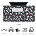 thumbnail image 5 of Long Mouse Pads for Desk,Green Skull Rose Pattern Desk Mats on Top Of Desks, Desk Mouse Pad Extra Large with 3mm Non-Slip Base and Stitched Edge for Gaming,Office,Work,Home 47.3"x23.6", 5 of 6