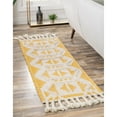thumbnail image 3 of Contemporary Izhobert Collection Area Rug Yellow-White - 2'7"x13'1", 3 of 5