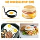 thumbnail image 5 of Moldeador de huevos redondo, anillos de acero inoxidable antiadherentes para huevos, perfecto para herramientas de desayuno, moldes para cocinar huevos con mango ajustable, mango anti-escaldaduras,, 5 of 6