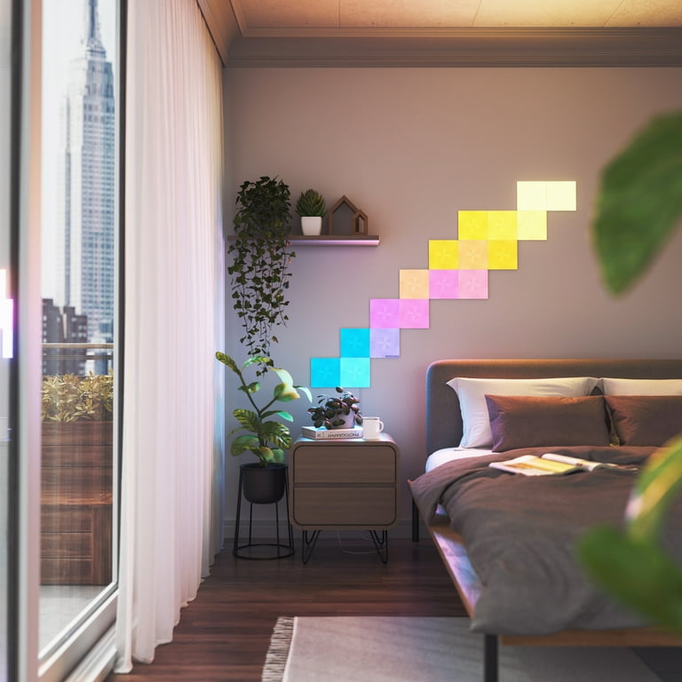 NANOLEAF CANVAS スマーターキット 9ライト Nanoleaf Canvas Smarter Kit, RGB LED Square Wall Light