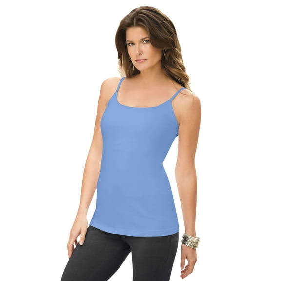 Roaman's Women's Plus Size Cami With Built-In Bra And Adjustable Straps