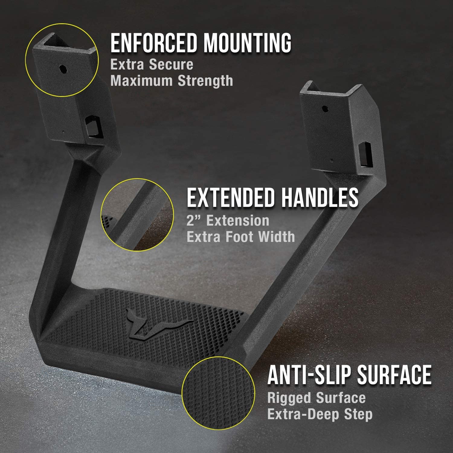 Bully 5002 Series Aluminium Truck Side Steps Set of 2 - Black