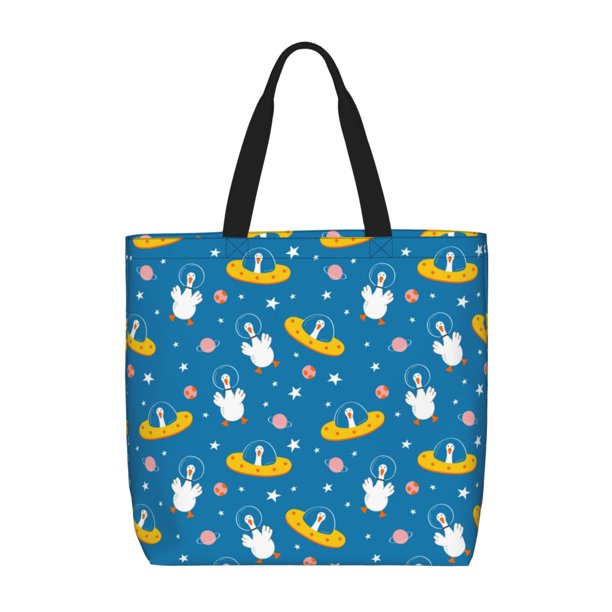 Easygdp Cartoon Goose Bolsa Tote para Mujer, Bolso de Hombro para Trabajo, Playa, Viajes, Compras y Supermercado