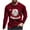 Claret, variant on Aoochasliy Mens Hoodies Pullover Christmas Clearance Xmas Pullover Bow-knot 3D Printing Round Neck Long Sleeve Blouse Tops