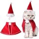 thumbnail image 1 of Disfraz navideño para mascota, gorro navideño para perro y capa de Papá Noel, conjunto para cachorro, disfraz navideño, 1 of 5