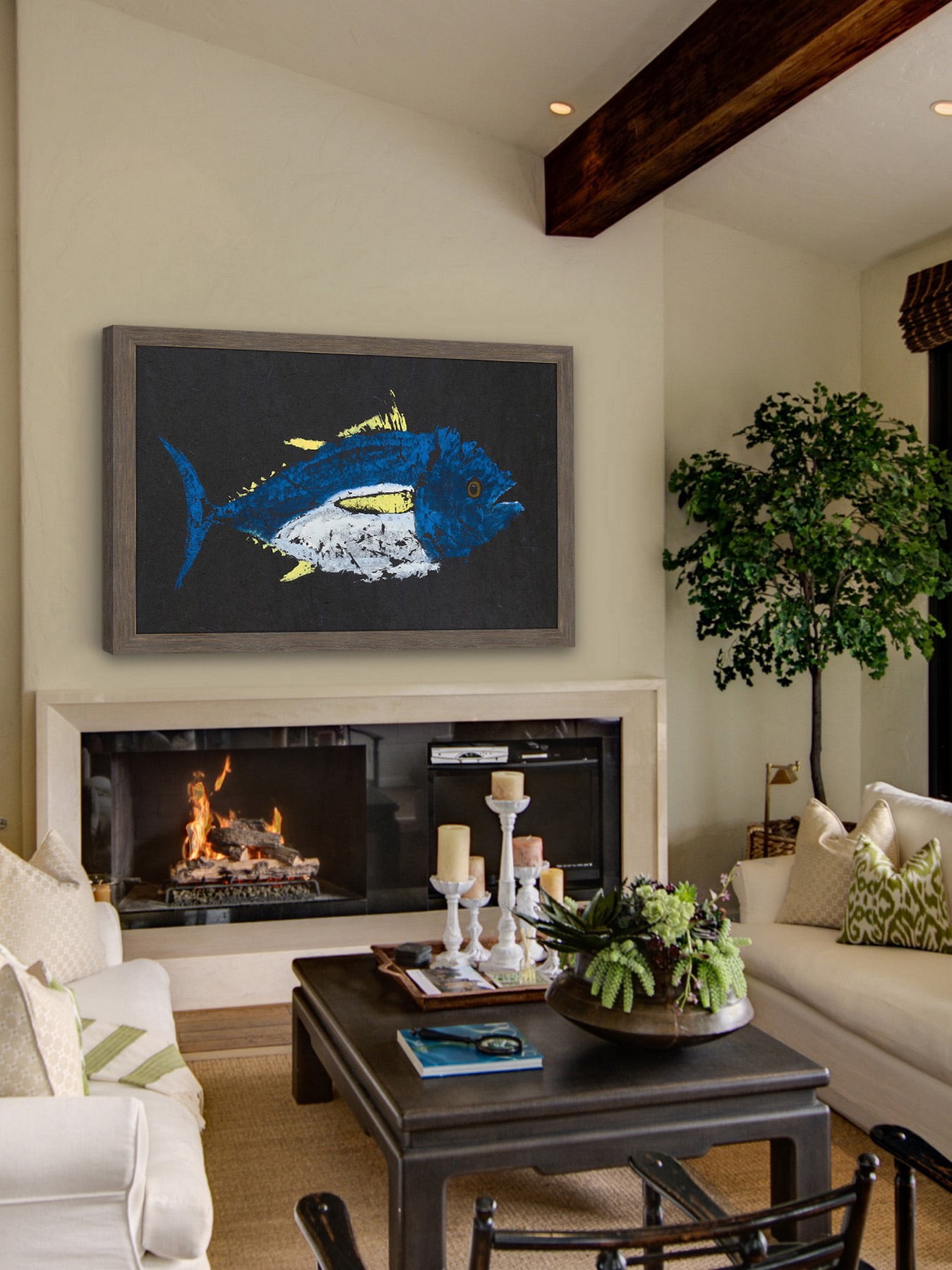 "Yellowfin Tuna" Framed Painting Print