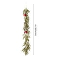 thumbnail image 3 of Adornos navideños de ratán con agujas de pino artificiales de plástico de 1 metro. Adornos navideños de ratán con agujas de pino artificiales. Adornos colgantes para puertas de ratán. Decoración de Ha, 3 of 6