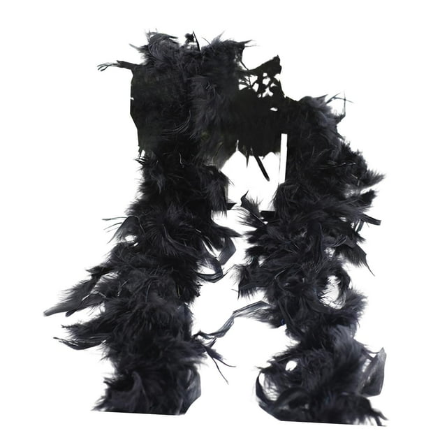 Bufanda de Plumas Vestido de Boa de Plumas Decoración de Boda Decoración 2M Plumas Accesorio de Disfraces Fiesta Bufanda de Carnaval para Baile de Fot Negro Yinane disfraz de boa