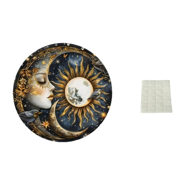 Adorno colgante de doble cara pintado, diseño retro, decoración navideña, decoración de pared, panel acrílico teñido para puertas, oficina, jardín Una sola cara