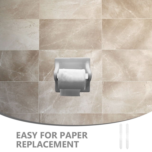HONITANO 2 Pcs Rouleaux de Support de Papier Toilette en Plastique Blanc Application Facile Design Rétractable pour la Maison