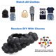 thumbnail image 5 of Chanclas Bubble Slides para mujeres y hombres, sandalias acolchadas gruesas para masajes, playa, piscina, ducha (negro), 5 of 5