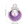 thumbnail image 3 of Milisten 15Pcs Shell Pearl Charms Enamel Clam Shell Pendants DIY Ear Jewelry Accessories, 3 of 5