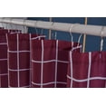 thumbnail image 5 of Extra Long Textured Fabric Shower Curtain 72 Inches Width by 84 Inches Length, Burgundy Checkered Printed Bathroom Curtains, Machine Washable, 5 of 5