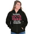 thumbnail image 5 of Wife Husband Loves Fishing Cute Girly Zip Hoodie Sweatshirt Women Brisco Brands S, 5 of 5