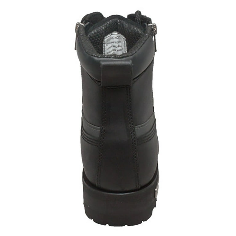 Adtec Men's Ad Tec Double Zipper Biker Boot Soft Toe Black 8