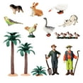 thumbnail image 2 of Figuras de granja de plástico realistas, juego de fiesta, animales de granja, figuras, juguetes 13 piezas, 2 of 8