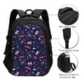 thumbnail image 3 of Pofeuu Winter Sports Fun Pattern Print Storage Laptop Backpack with USB Charging Port[Water Resistant] College Computer Bookbag Fits, 3 of 7