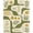 Green, Pattern 1, variant on Design&I 8'x10' Washable Area Rug Olive Abstract Garden Motif Design Accent Geometric and Floral Contemporary Style for Living Room, Family Extra Large Skid-Resistant Low Profile