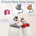 thumbnail image 2 of 5PCS Creative Bar Dust Proof Plugs Protector Cup Accessories Cat Splash Proof Silicone Straw Covers Cap Reusable Straw Toppers Silicone Straw Plug Drinking Straw Tips Lids H, 2 of 8