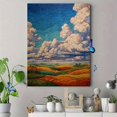 thumbnail image 4 of Textured Sky & Rolling Hills Canvas Print, Suitable for Living Room Bedroom Dining Room Office Hotel, 4 of 8