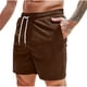 thumbnail image 2 of pstuiky Pantalones cortos casuales para hombre, Pantalones cortos deportivos para hombre con cintura elástica, bolsillos y cordones para hacer ejercicio en casa Pantalones cortos de golf, 2 of 7