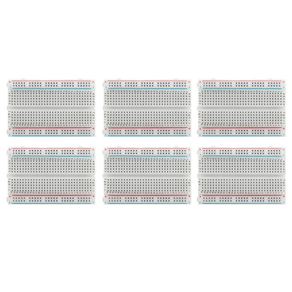 RANMEI 6Pcs 400 Point Breadboard Kit For Pcb Circuit Building And Prototyping
